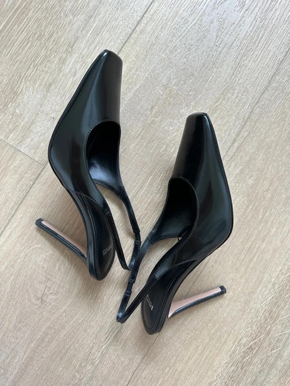 Mango MNG Black Slingback Heels - Picture 6 of 10